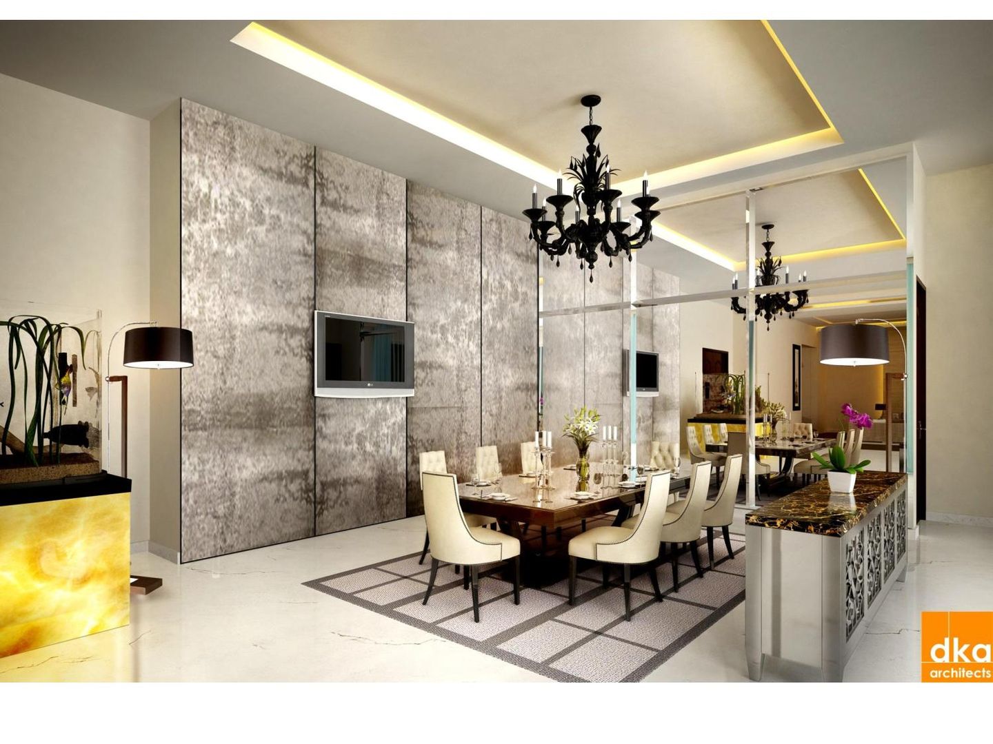 Pent house, Dutta Kannan Partners Dutta Kannan Partners Ruang Makan Modern