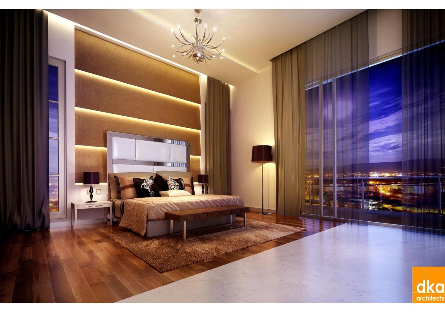 Pent house, Dutta Kannan Partners Dutta Kannan Partners ห้องนอน