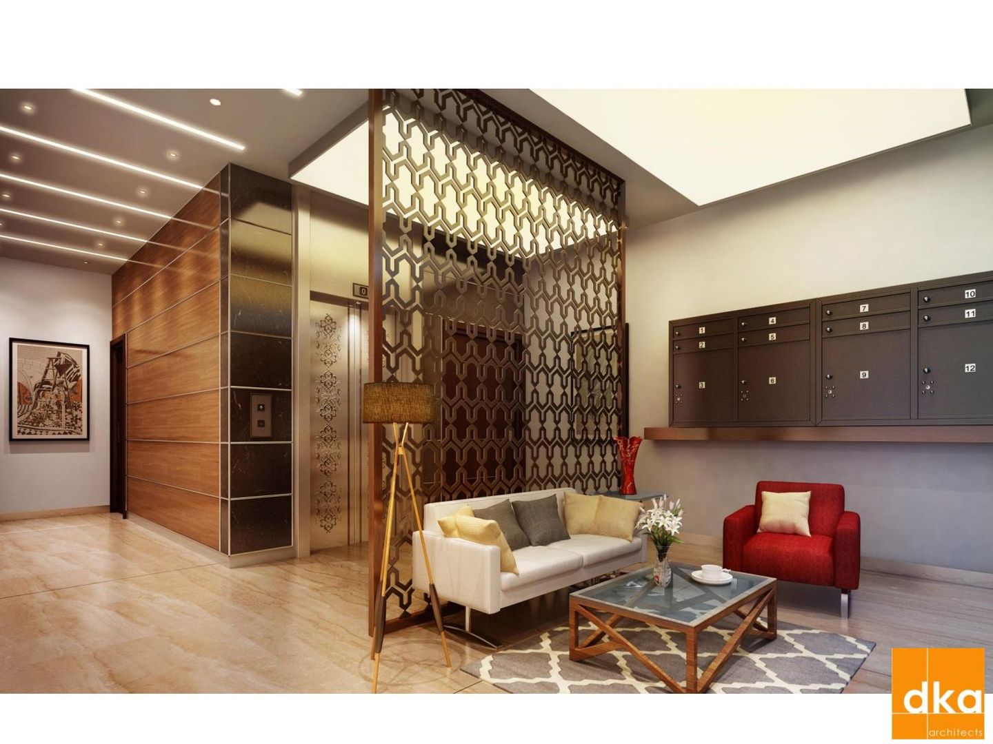 Mockup 3 BED Luxury Apartment, Dutta Kannan Partners Dutta Kannan Partners ห้องนั่งเล่น