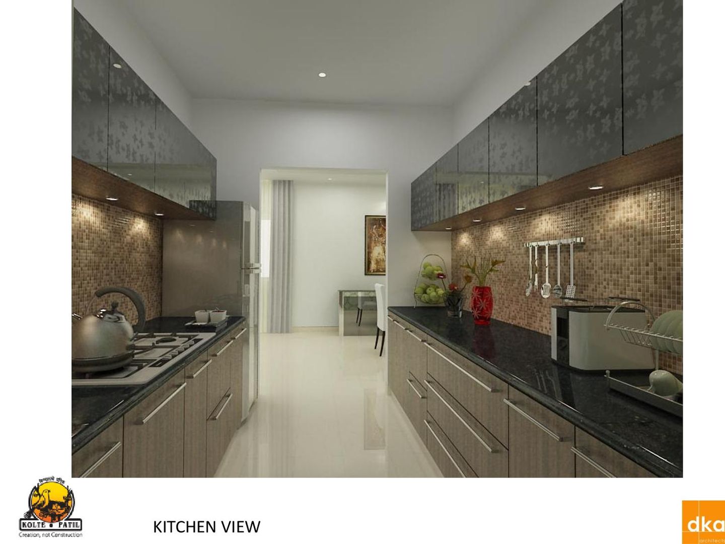 Kolte Patil Mirabillis apartment, Dutta Kannan Partners Dutta Kannan Partners 現代廚房設計點子、靈感&圖片