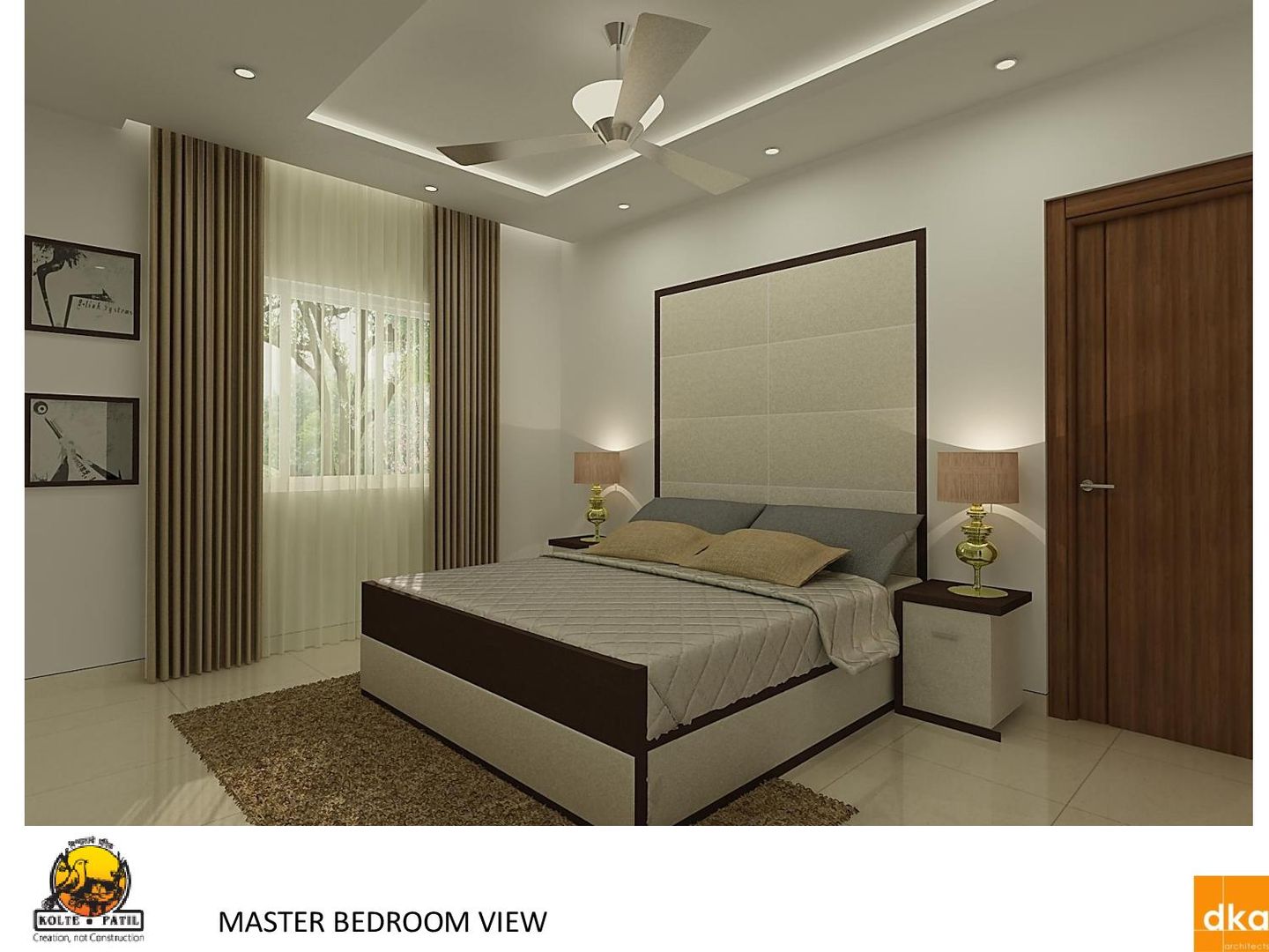 Kolte Patil Mirabillis apartment, Dutta Kannan Partners Dutta Kannan Partners Modern style bedroom