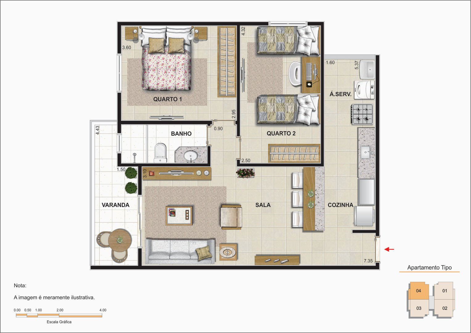 Planta baixa do apartamento padrão. Studio HG Arquitetura Salas de estar minimalistas Retângulo,Plano,Fonte,Engenharia,Desenho técnico,Esquemático,Paralelo,Diagrama,Obra de arte,Padrão