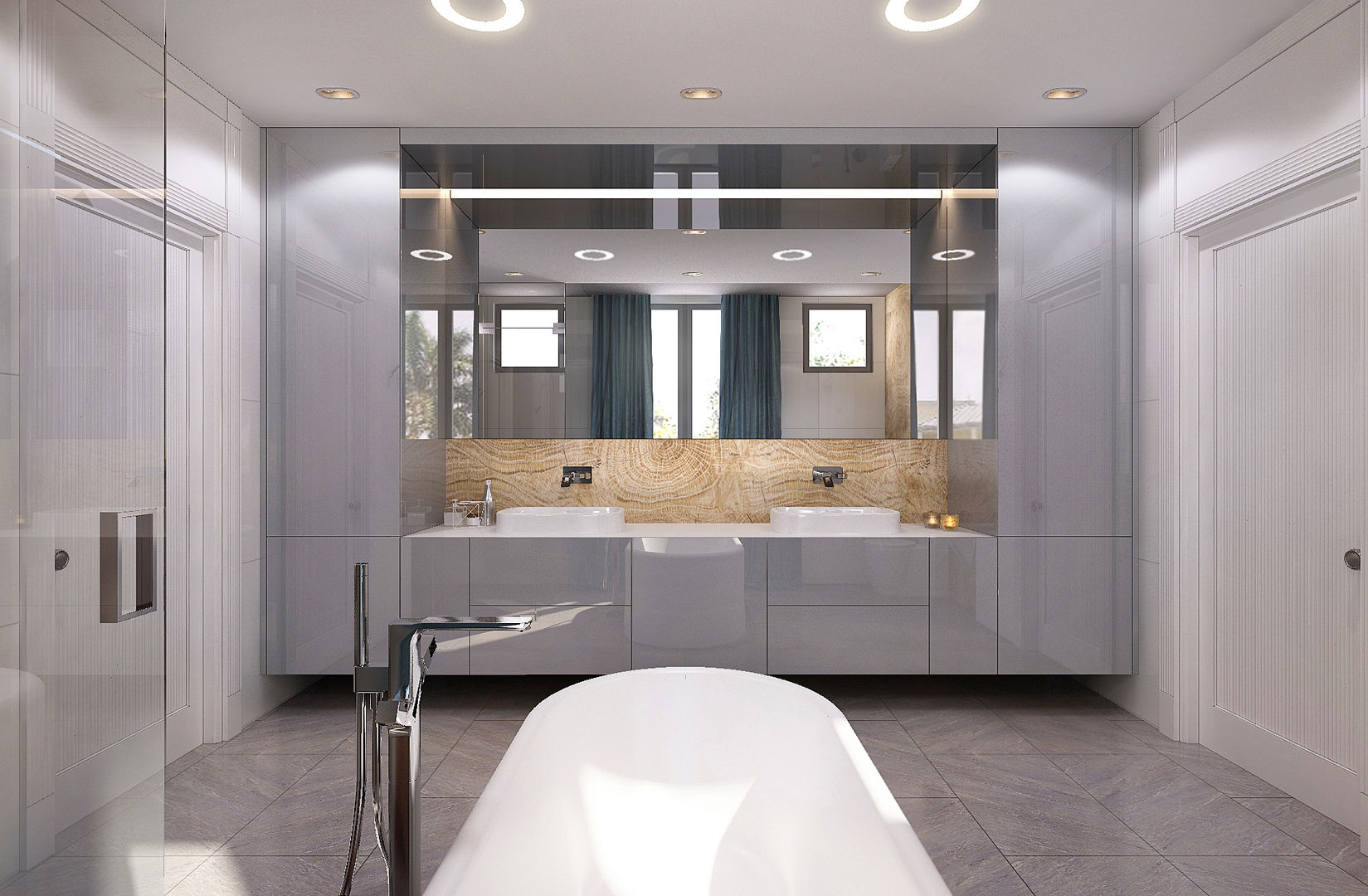 BATHROOMS, KAPRAN DESIGN (interior workshop) KAPRAN DESIGN (interior workshop) Modern bathroom ٹائلیں