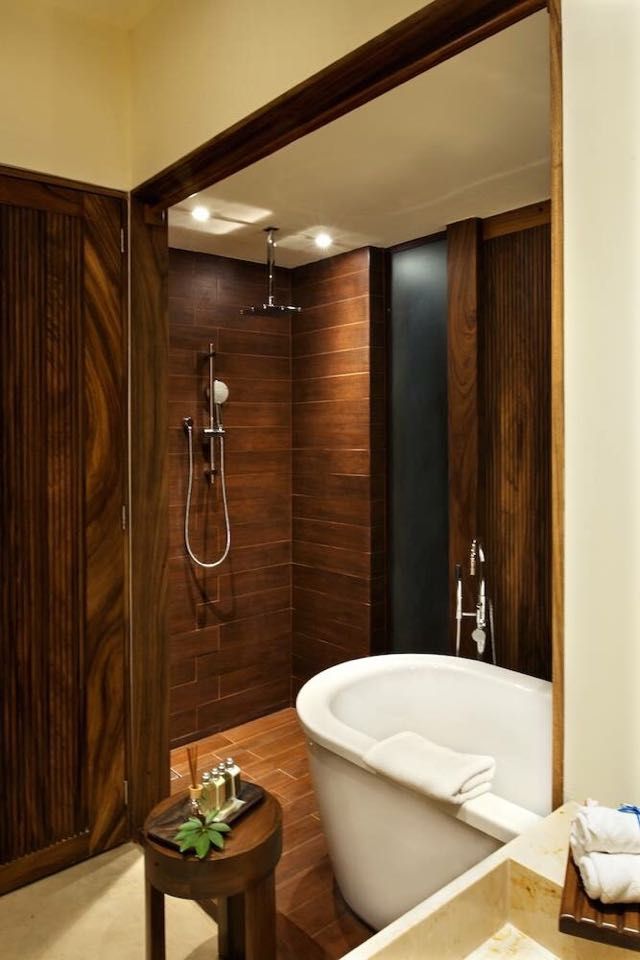 Hotel Matlali Selva, BR ARQUITECTOS BR ARQUITECTOS Phòng tắm phong cách nhiệt đới Gỗ Wood effect