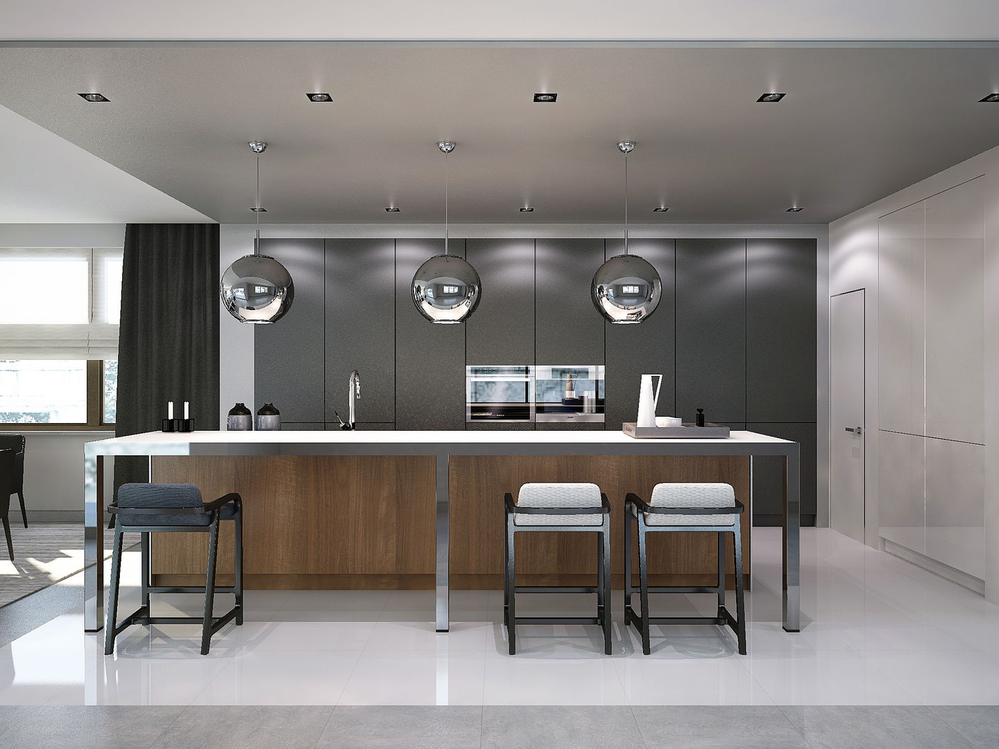 Kitchen, KAPRANDESIGN KAPRANDESIGN 미니멀리스트 주방 우드 우드 그레인