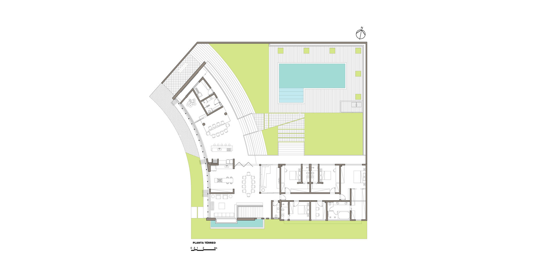 casa rg, grupo pr | arquitetura e design grupo pr | arquitetura e design Pareti & Pavimenti in stile moderno