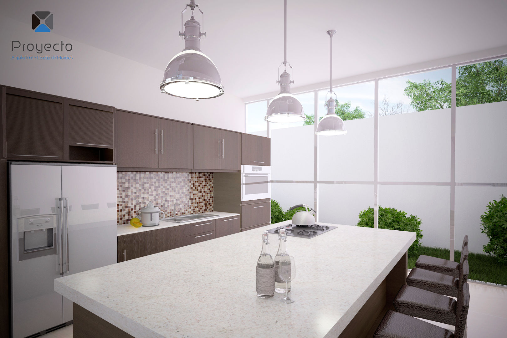 Proyecto Arquitectónico " Casa XC03" , PORTO Arquitectura + Diseño de Interiores PORTO Arquitectura + Diseño de Interiores Modern kitchen