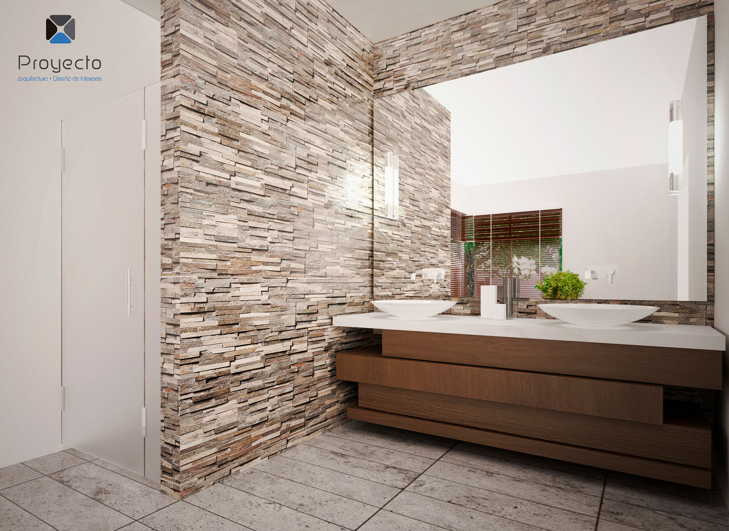 Proyecto Arquitectónico " Casa XC03" , PORTO Arquitectura + Diseño de Interiores PORTO Arquitectura + Diseño de Interiores Modern bathroom