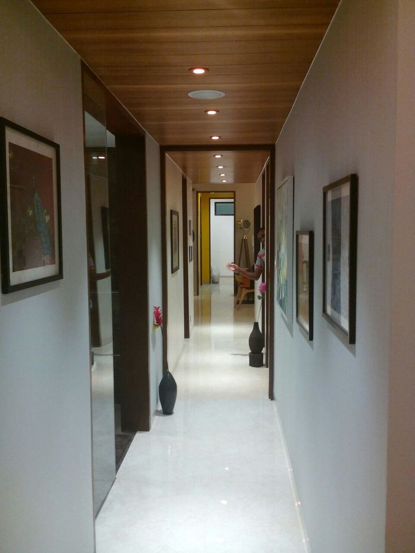 Residential Interior Project @ Mumbai, Nikneh studio Nikneh studio Eclectic style corridor, hallway & stairs