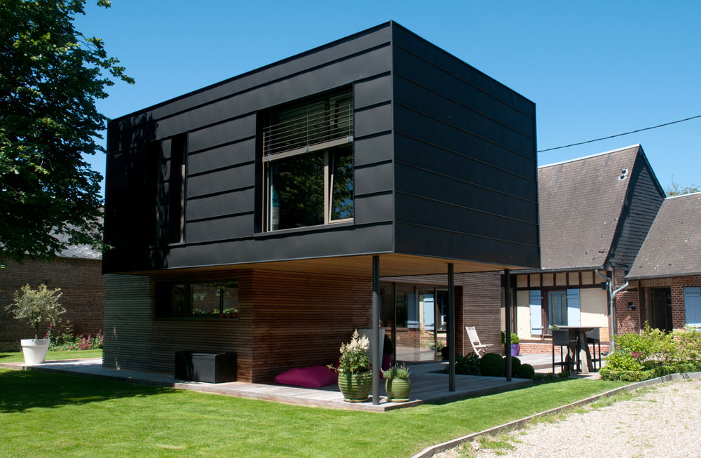 Extension d'une longère en Picardie, Atelier d'Architecture Marc Lafagne, architecte dplg Atelier d'Architecture Marc Lafagne, architecte dplg Modern home