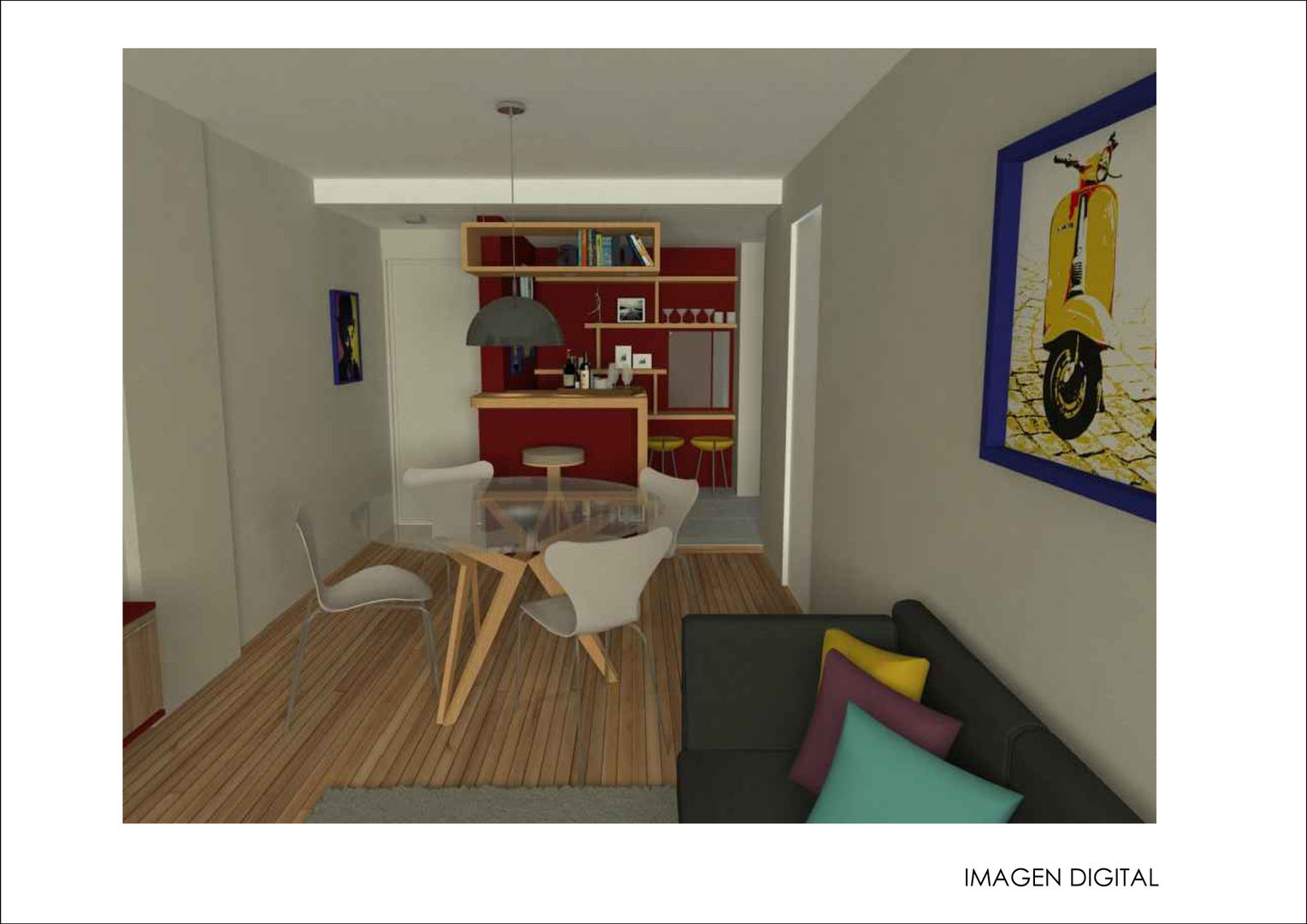 DEPARTAMENTO CENTRO, Ronda Estudio Ronda Estudio Modern Yemek Odası