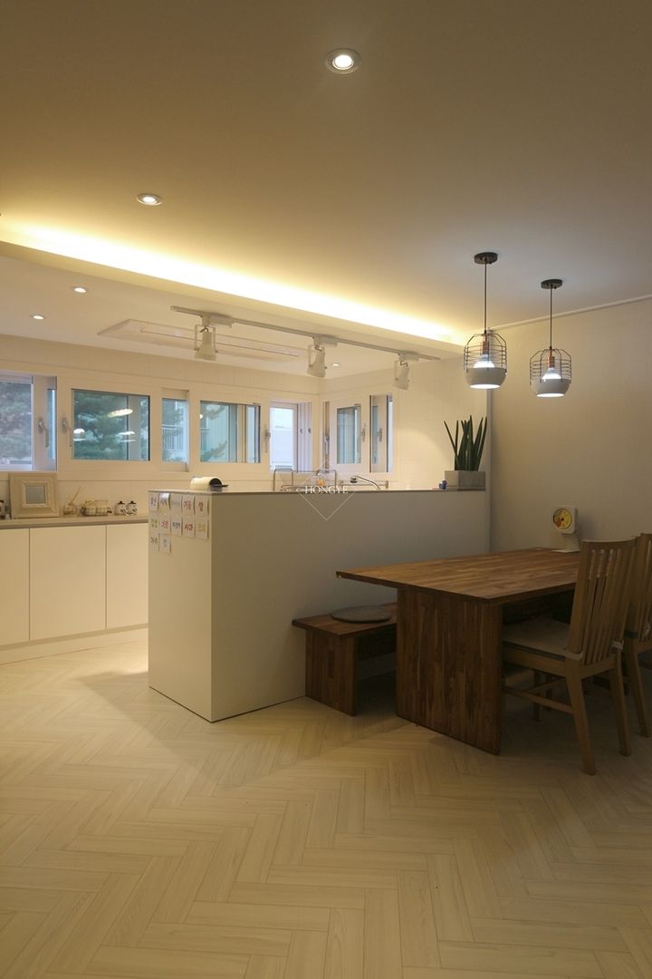 북유럽느낌 물씬 20평 빌라 인테리어, 홍예디자인 홍예디자인 Scandinavian style kitchen