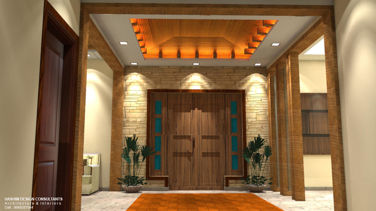 Residence, Al Imaraa Al Imaraa Modern corridor, hallway & stairs Property,Decoration,Hall,Lighting,Wood,Door,Interior design,Floor,Flooring,Plant