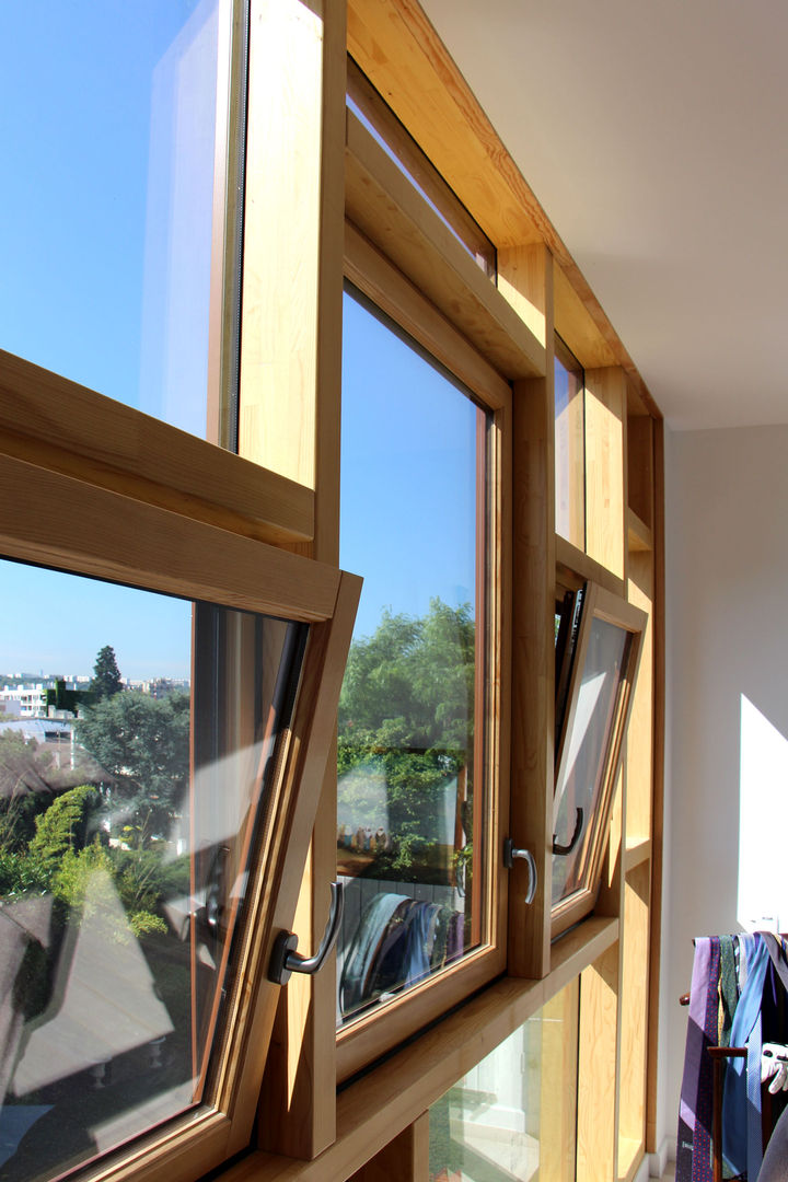 Extension Contemporaine à Meudon, Olivier Stadler Architecte Olivier Stadler Architecte Modern windows & doors Wood Wood effect