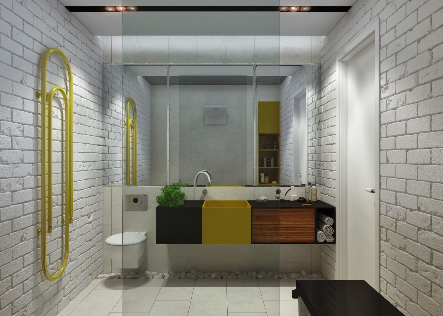 Проект апартаментов для молодой пары с ребенком, Mebius Group Mebius Group Scandinavian style bathroom