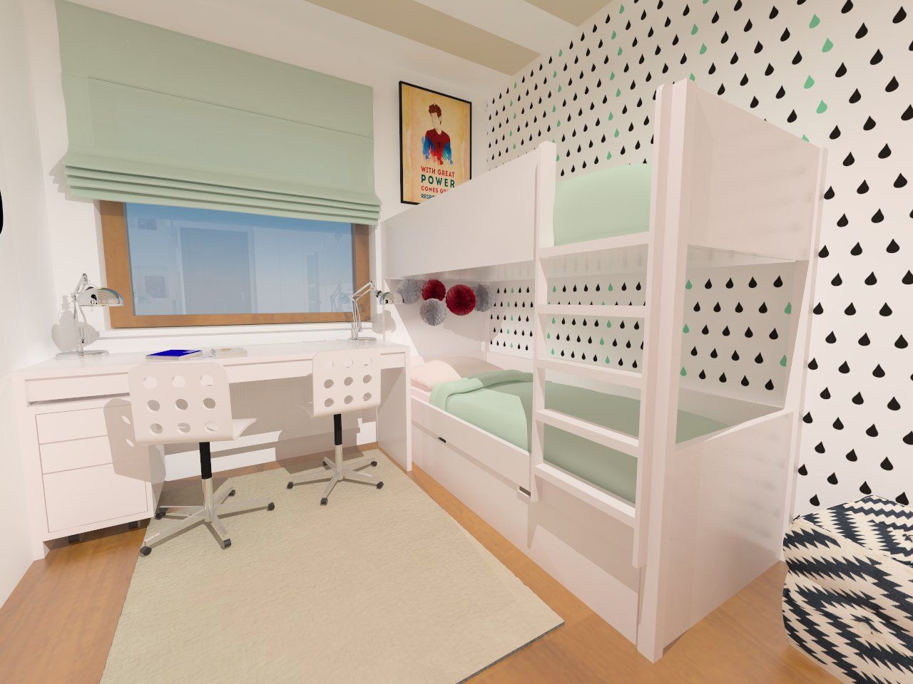 Sibling room homify Nursery/kid’s room