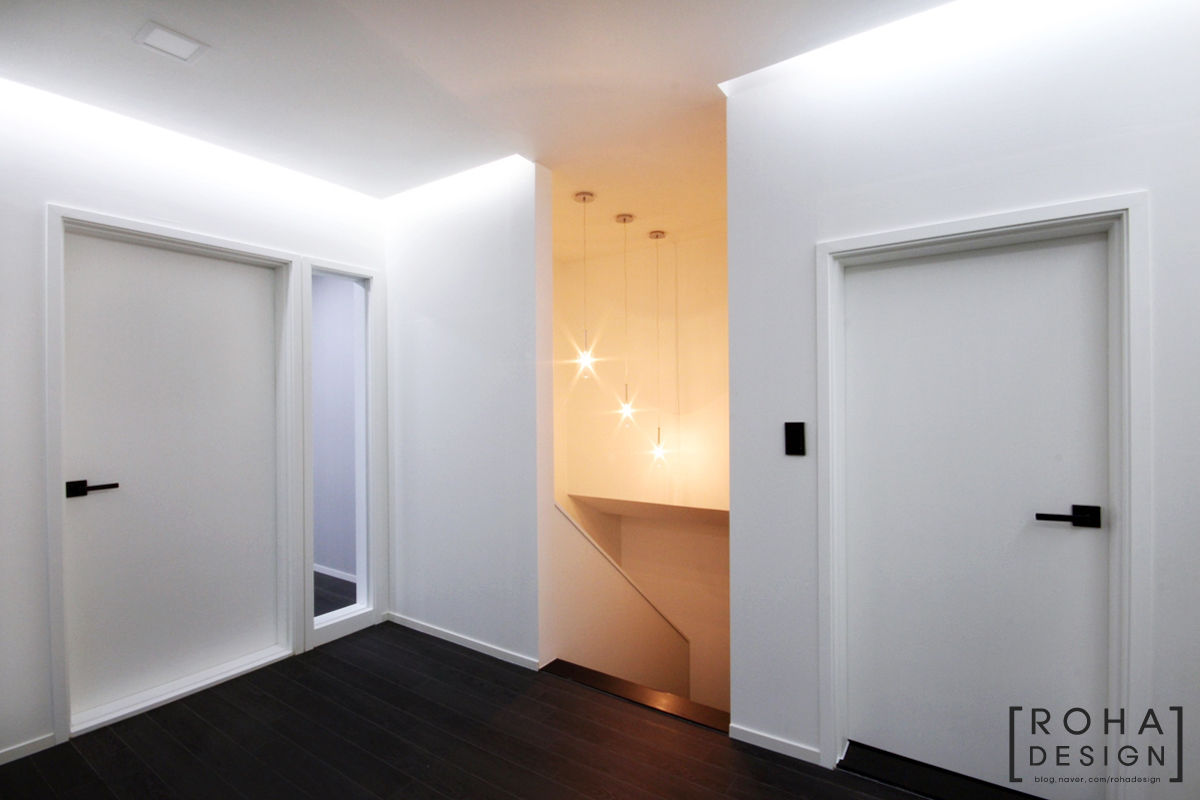 부산 사하구 당리동 주택 인테리어 디자인 , 로하디자인 로하디자인 Modern corridor, hallway & stairs