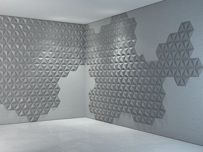 Concrete panels Bettoni DecoMania.pl 미니멀리스트 벽지 & 바닥