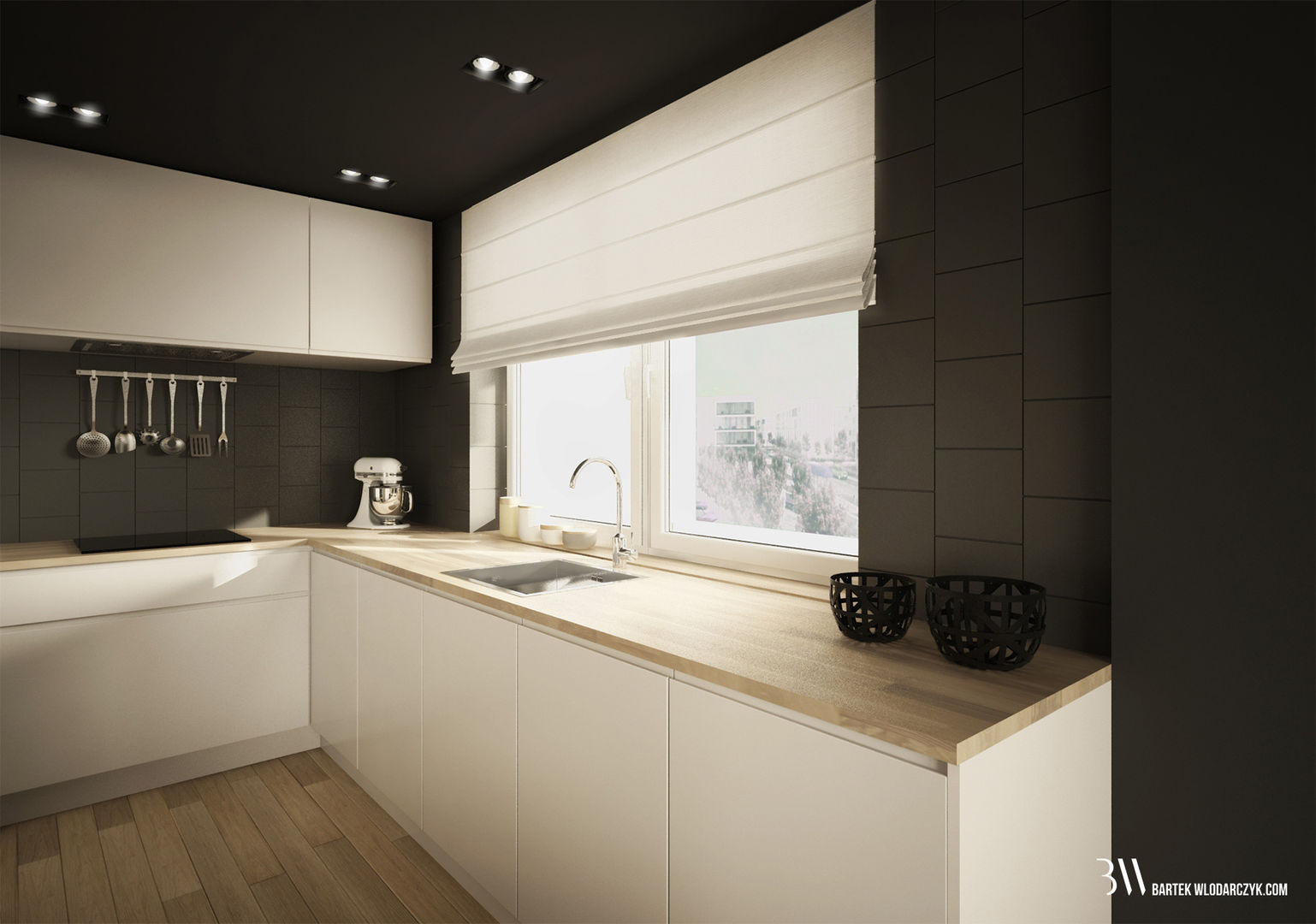 APARTAMENT WILNO, Bartek Włodarczyk Architekt Bartek Włodarczyk Architekt Modern style kitchen