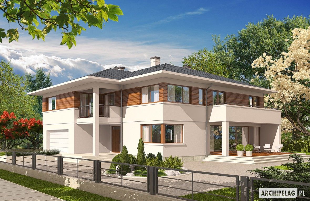 PROJEKT DOMU NATI G2 , Pracownia Projektowa ARCHIPELAG Pracownia Projektowa ARCHIPELAG Modern houses