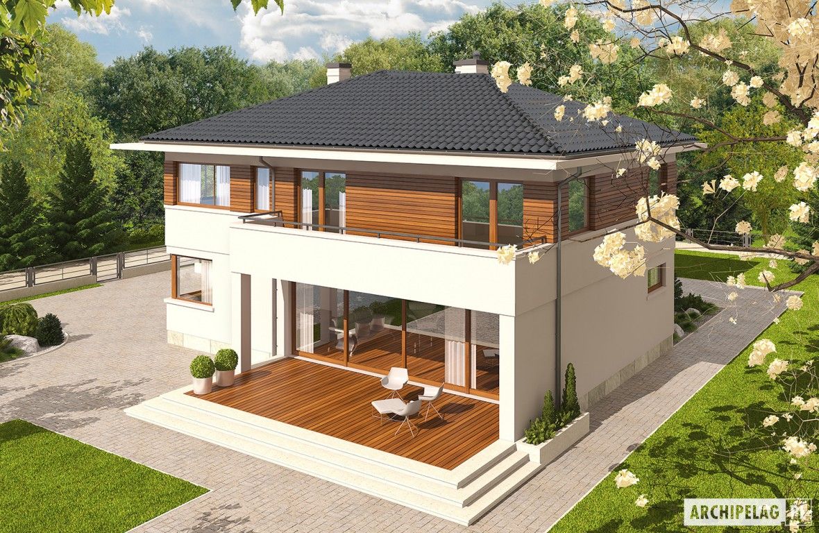 PROJEKT DOMU NATI G2 , Pracownia Projektowa ARCHIPELAG Pracownia Projektowa ARCHIPELAG Modern houses