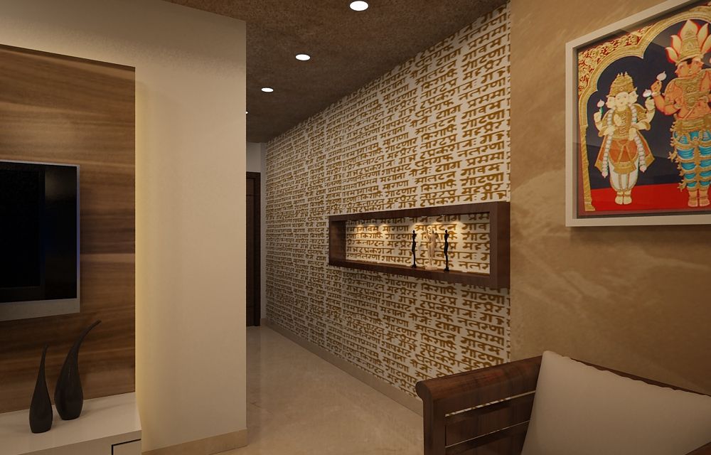 Residential Interiors, Prism Architects & Interior Designers Prism Architects & Interior Designers Asian style corridor, hallway & stairs