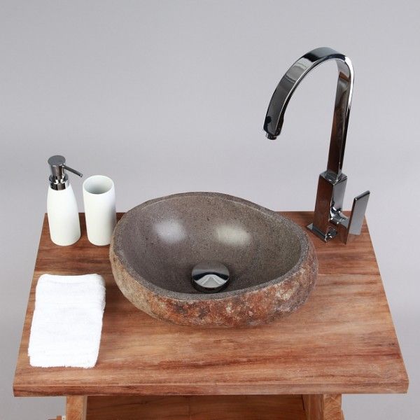 Natürliche Waschbecken in Ihrem Badezimmer, Wohnfreuden Wohnfreuden Rustic style bathroom Stone Sinks