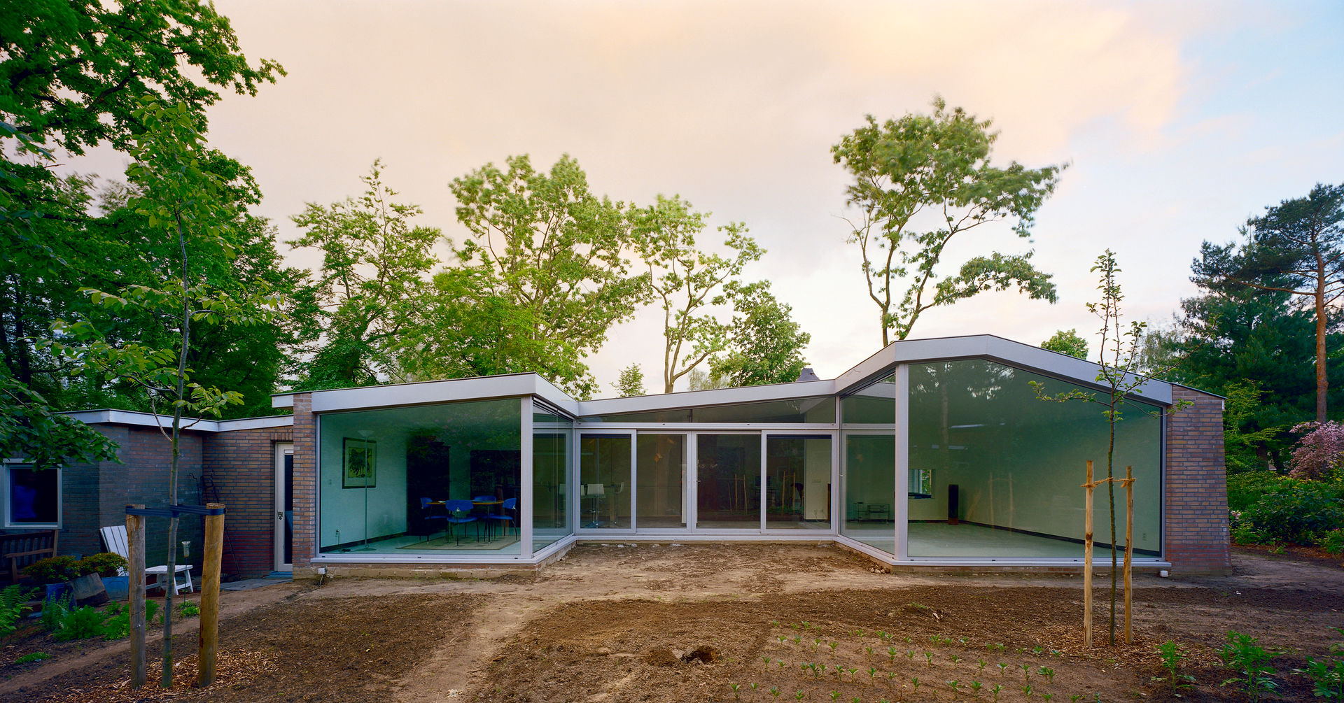 uitbreiding woonhuis, JMW architecten JMW architecten Casas de estilo moderno Vidrio