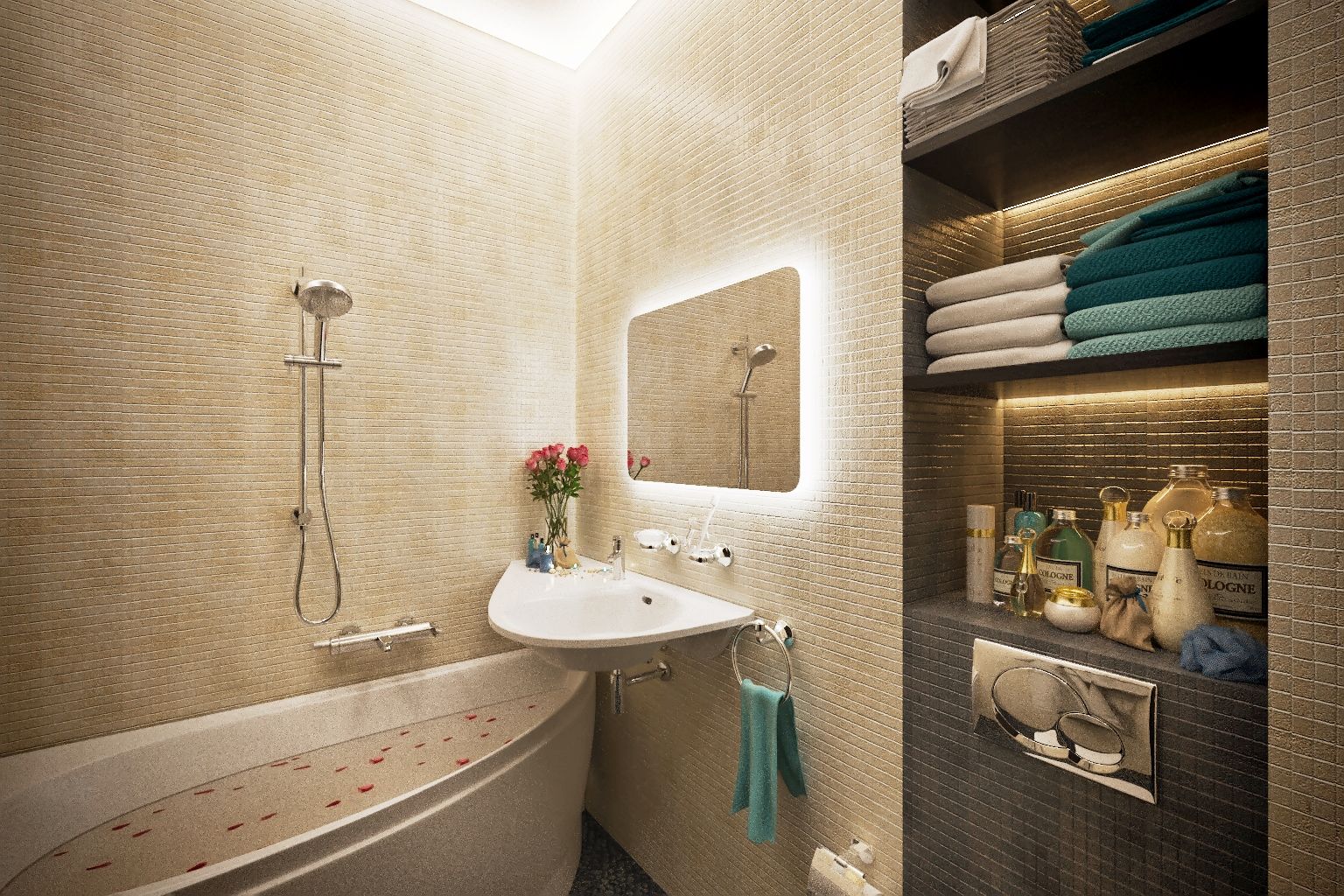 Элегантность эргономики, Lotos Design Lotos Design 現代浴室設計點子、靈感&圖片 石器