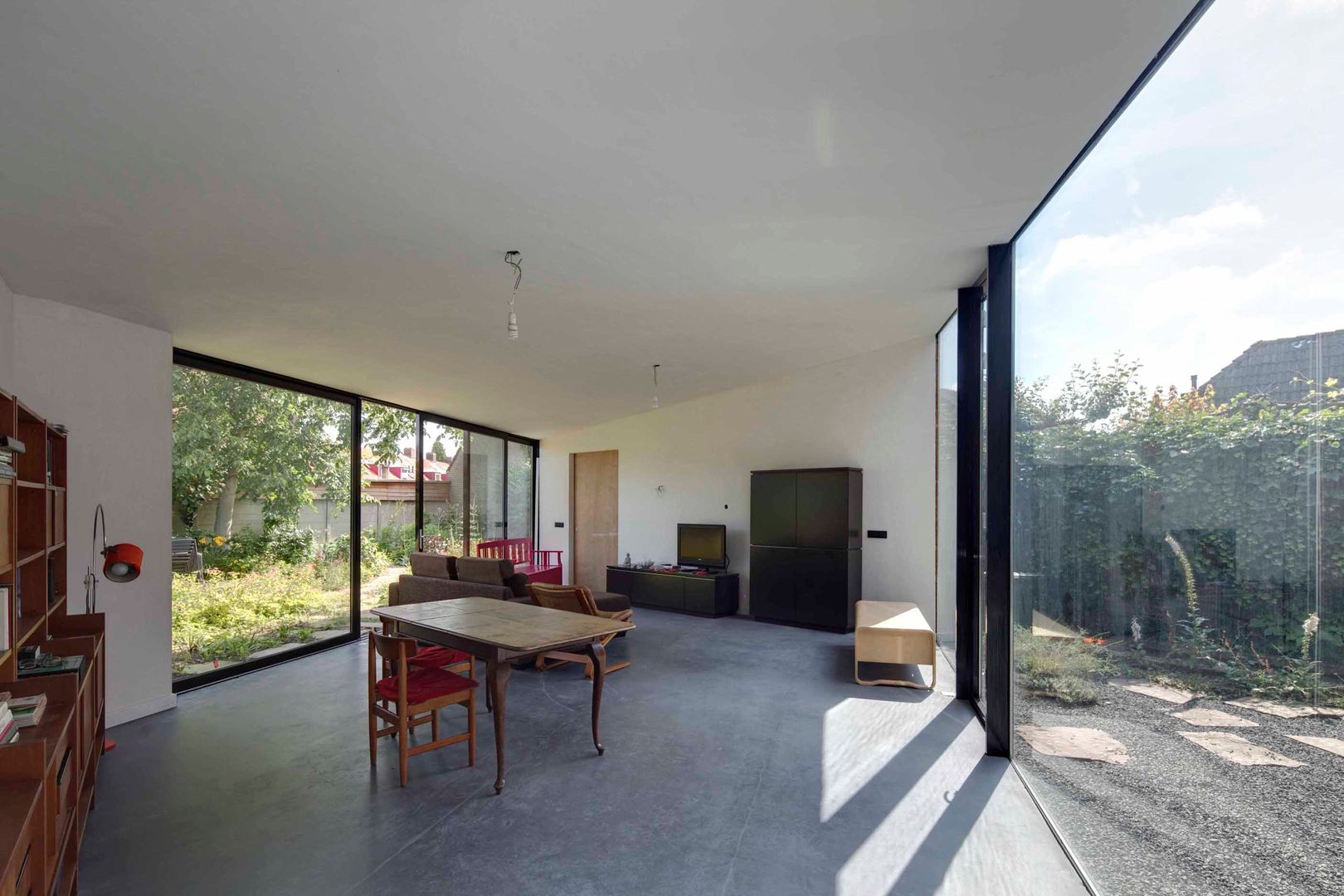 uitbreiding woonhuis, JMW architecten JMW architecten 모던스타일 다이닝 룸 유리