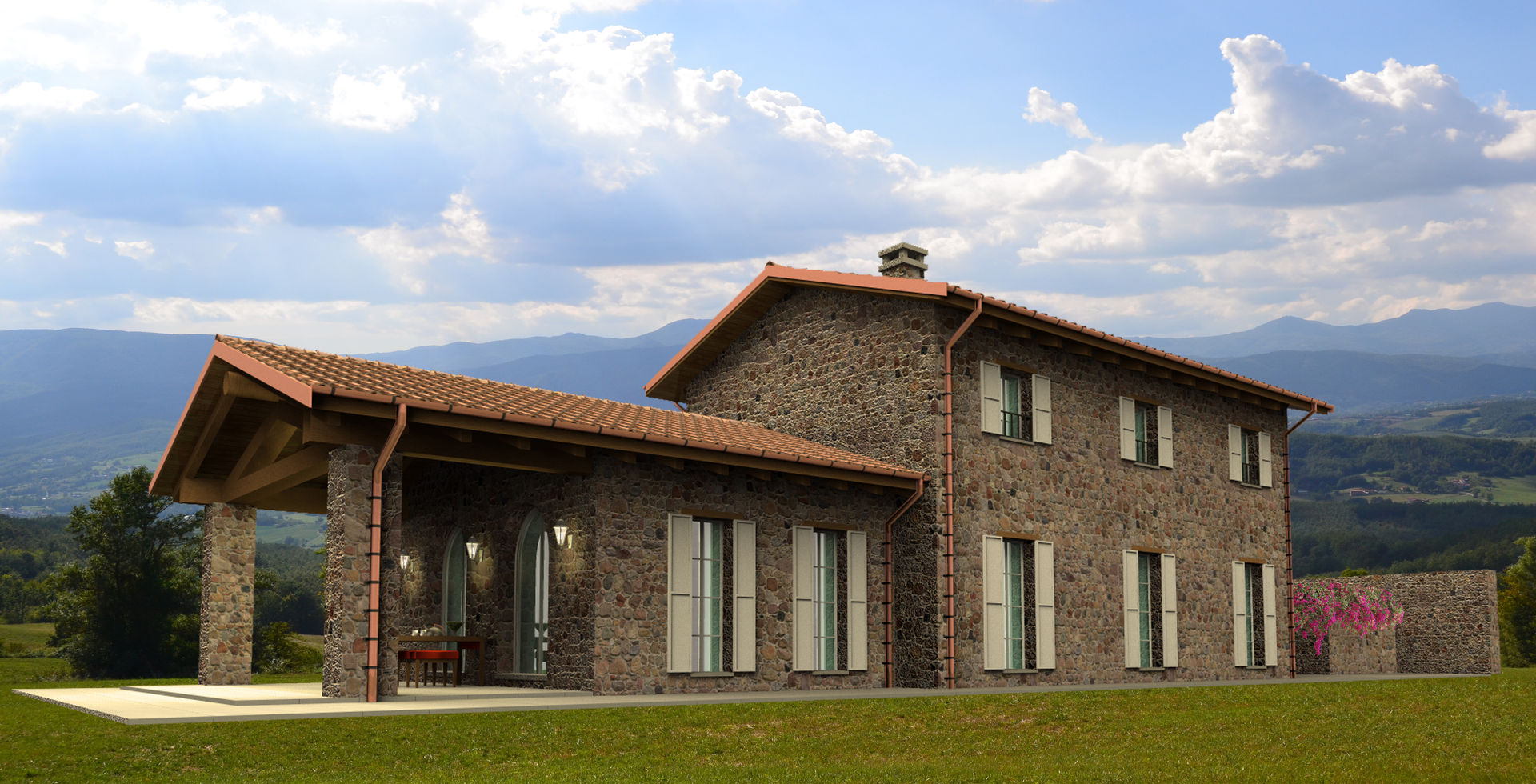 PROGETTAZIONE PER RISTRUTTURAZIONE AMPLIAMENTO RUSTICO IN PIETRA, MBA MARCELLA BRUGNOLI ARCHITETTO MBA MARCELLA BRUGNOLI ARCHITETTO Rustic style houses