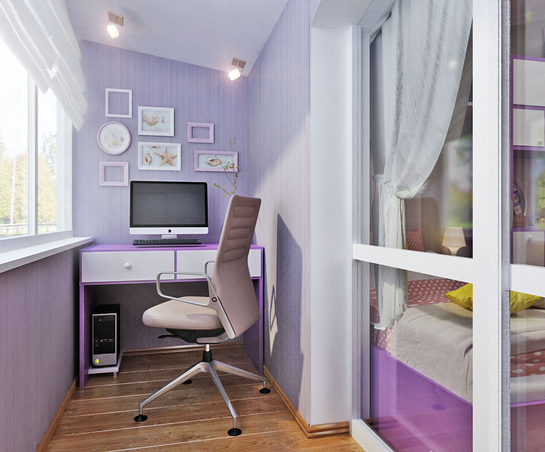 Кабинет в маленькой квартире - три интересные идеи, Студия дизайна ROMANIUK DESIGN Студия дизайна ROMANIUK DESIGN Oficinas y bibliotecas de estilo moderno