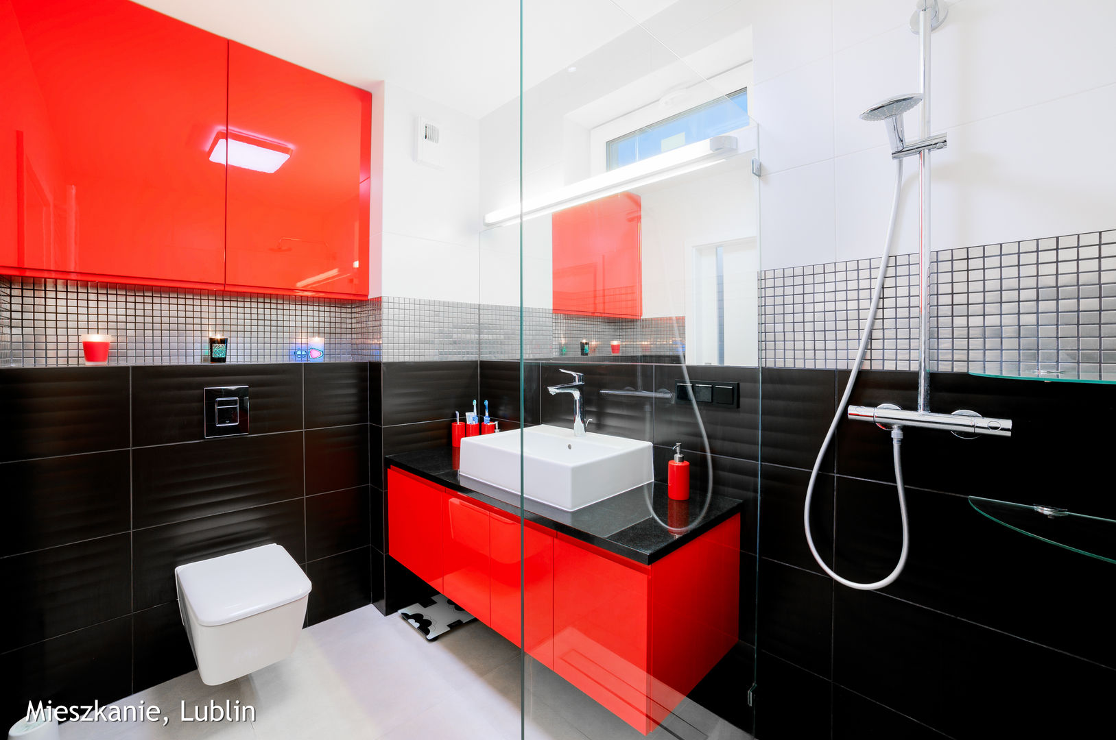 Mieszkanie Lublin, Auraprojekt Auraprojekt Modern bathroom