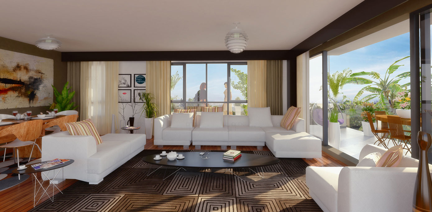 Sky Novita Kurtköy, apak mimarlık apak mimarlık Modern living room