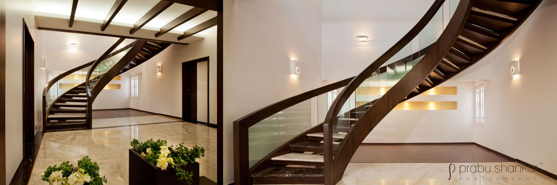 Residential, Prabu Shankar Photography Prabu Shankar Photography Modern corridor, hallway & stairs