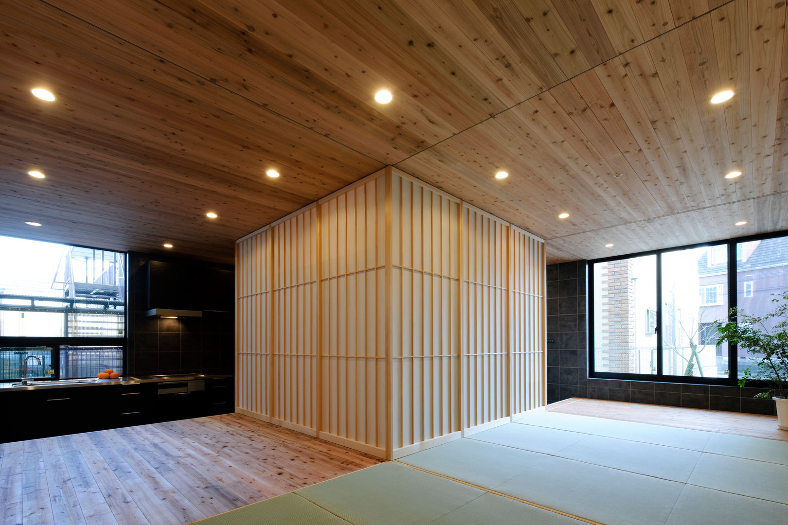 綱島の住宅, 山本晃之建築設計事務所 山本晃之建築設計事務所 Minimalist living room Paper