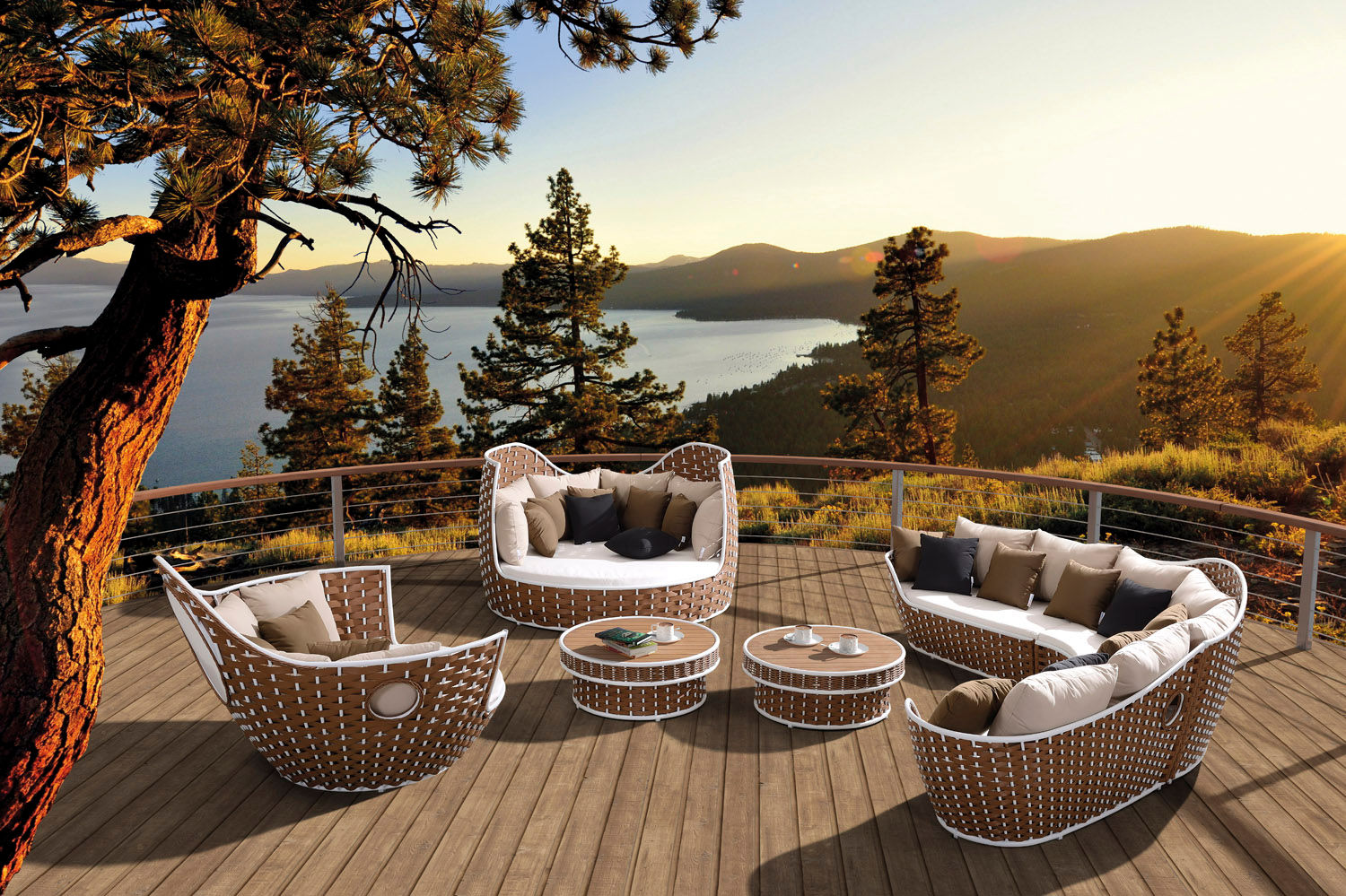 Outdoor Lounge Serie Honolulu, Rattania GmbH Rattania GmbH Сад в стиле модерн Мебель