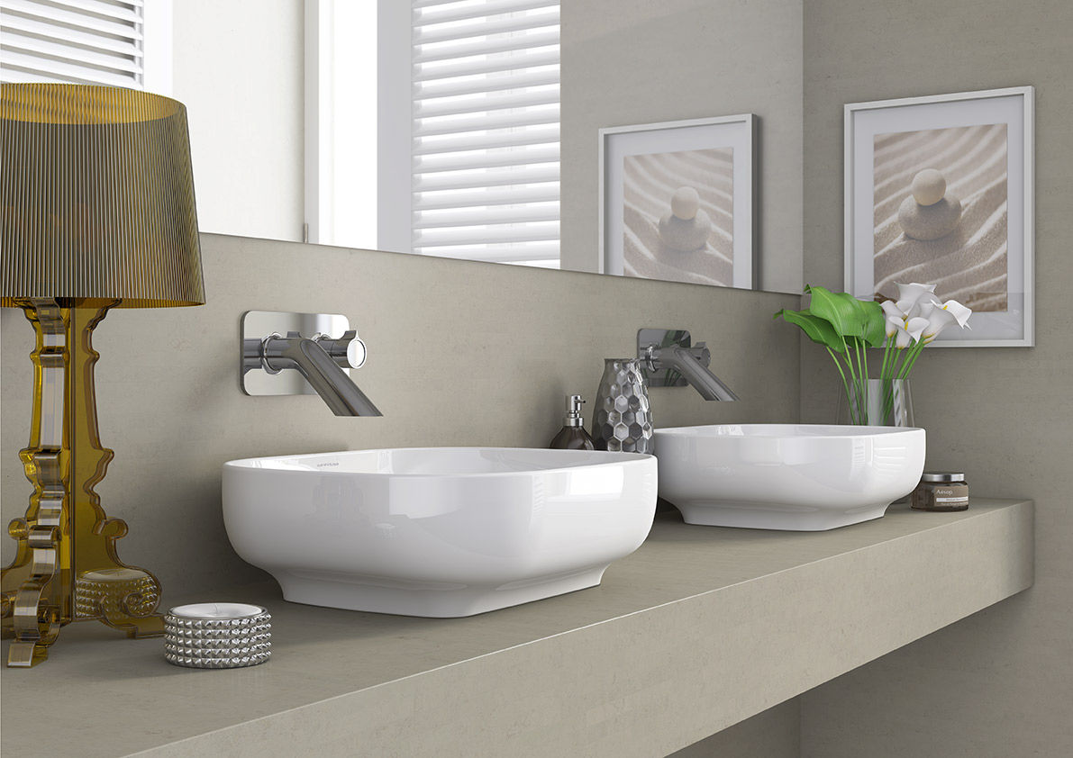 SANIBOLD - série sanitária, Melissa vilar Melissa vilar Modern bathroom Ceramic Sinks