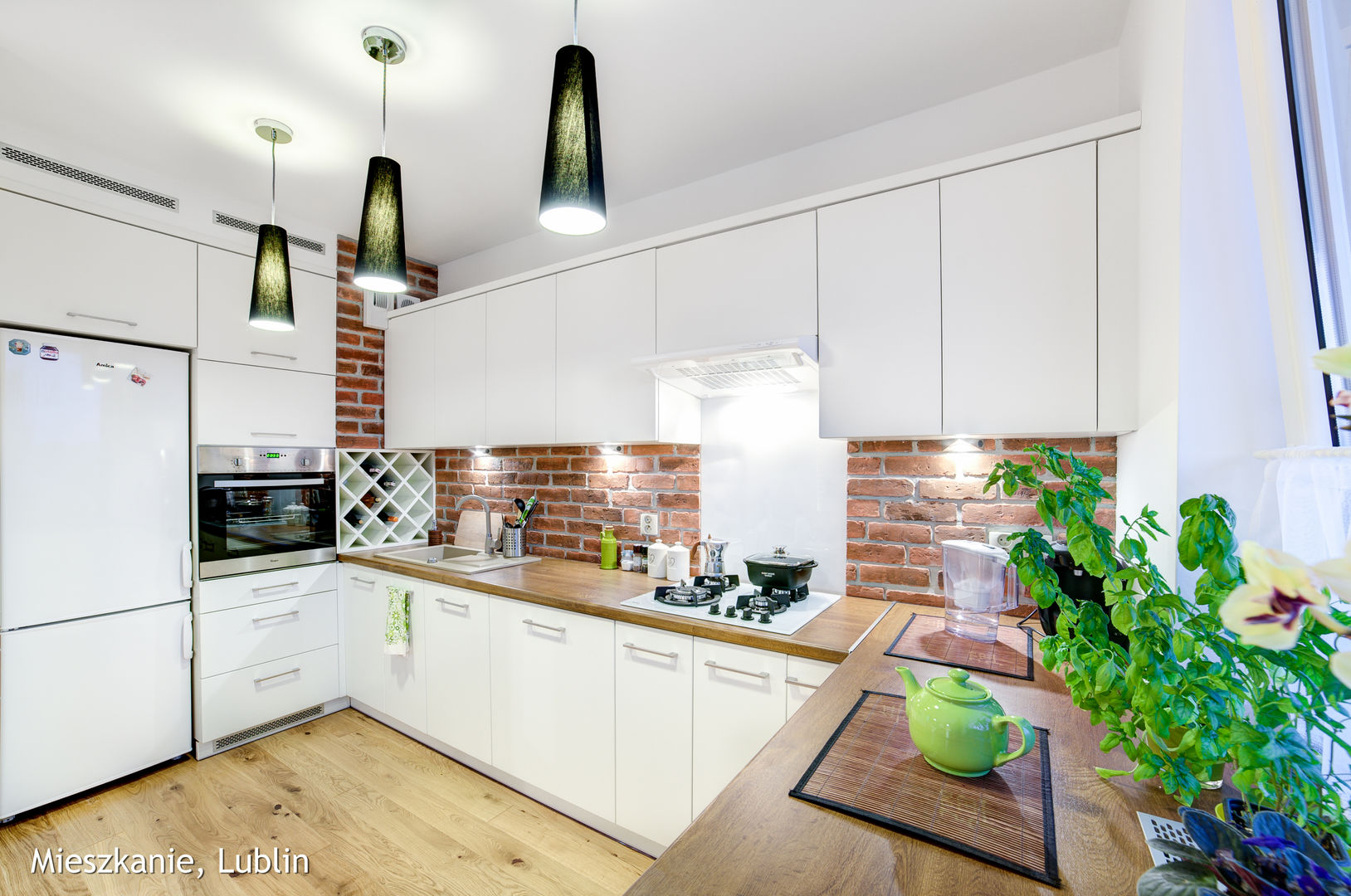 mieszkanie na Felinie Lublin, Auraprojekt Auraprojekt Rustic style kitchen