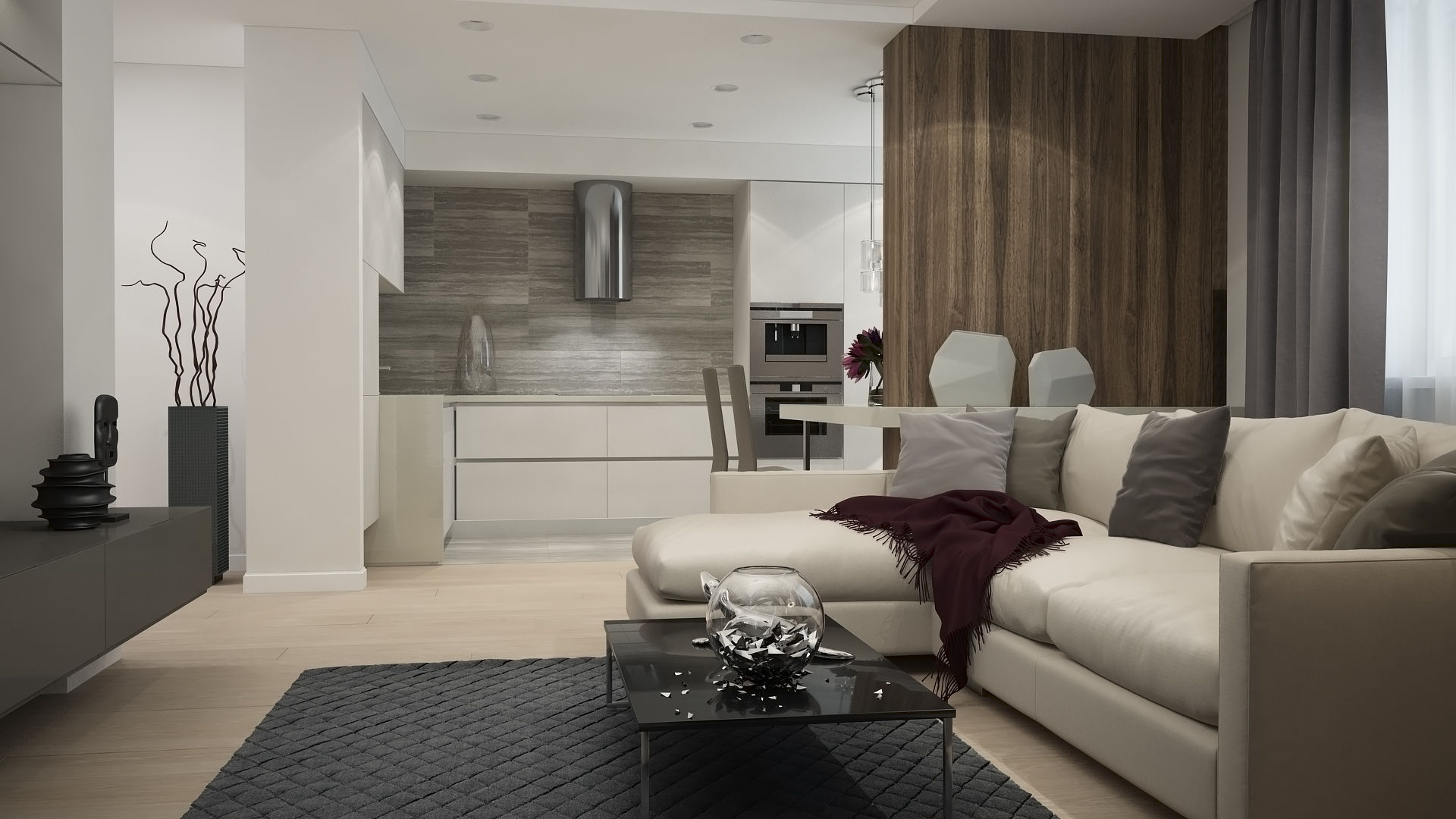 Современная квартира, GK DESIGN GK DESIGN Living room