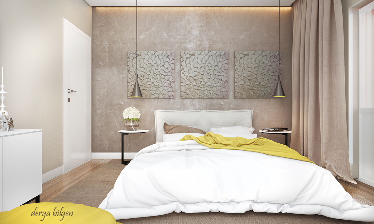 bedroom, Derya Bilgen Derya Bilgen Phòng ngủ phong cách hiện đại