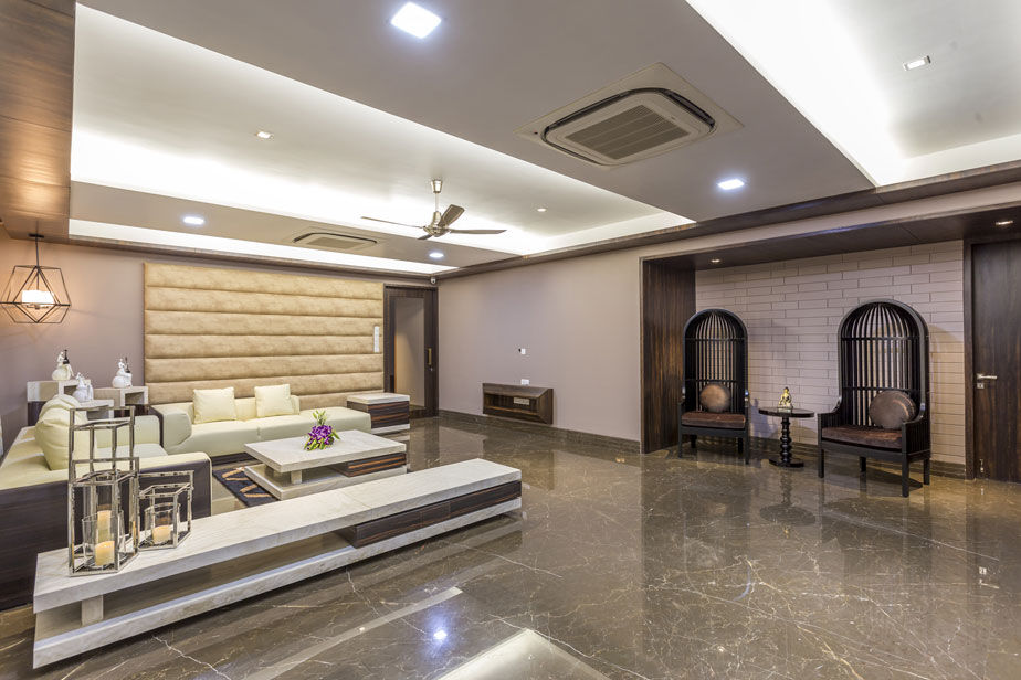 Kabra House, Spaces and Design Spaces and Design Modern living room