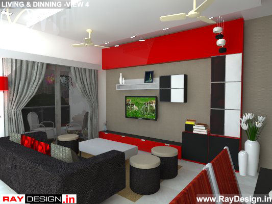 House in Mumbai, Ray Design World Ray Design World ห้องนั่งเล่น