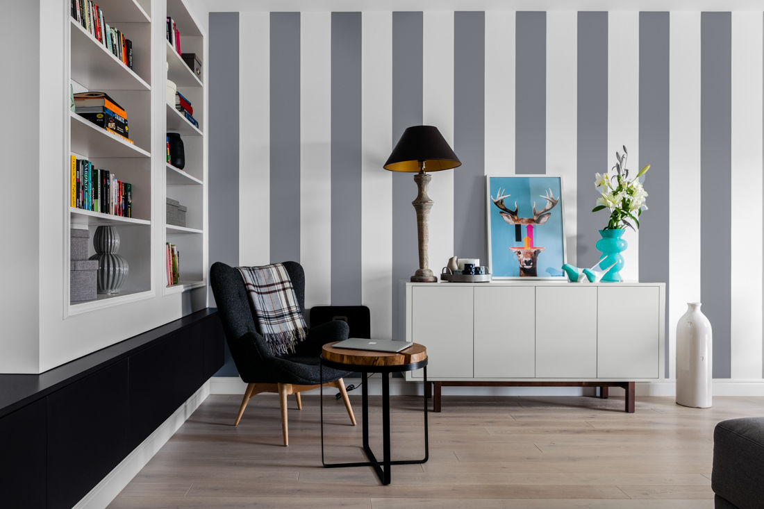 Our photoshoot of apartment design by Domaga Architects homify Eklektyczny salon