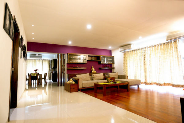 Banjara Hills Apartment, Saloni Narayankar Interiors Saloni Narayankar Interiors Modern living room