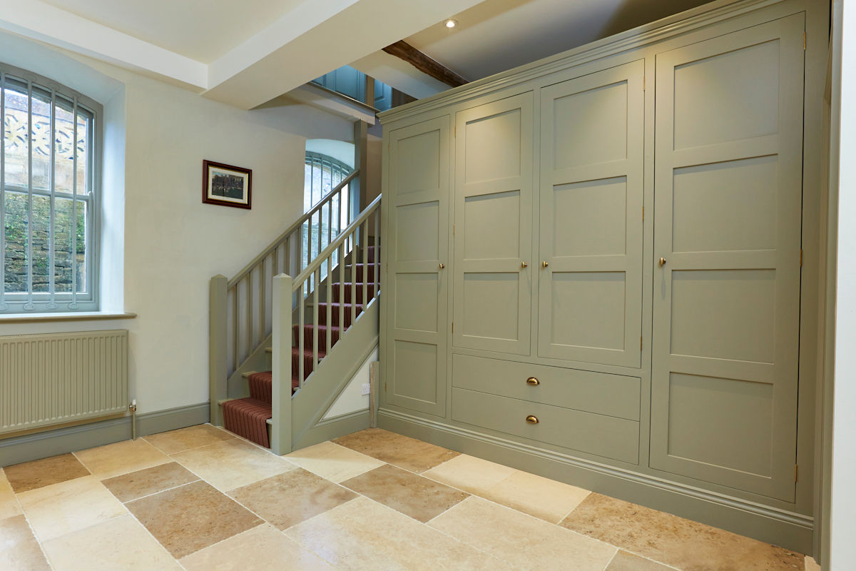 Georgian House Basement Etons of Bath Classic style corridor, hallway and stairs