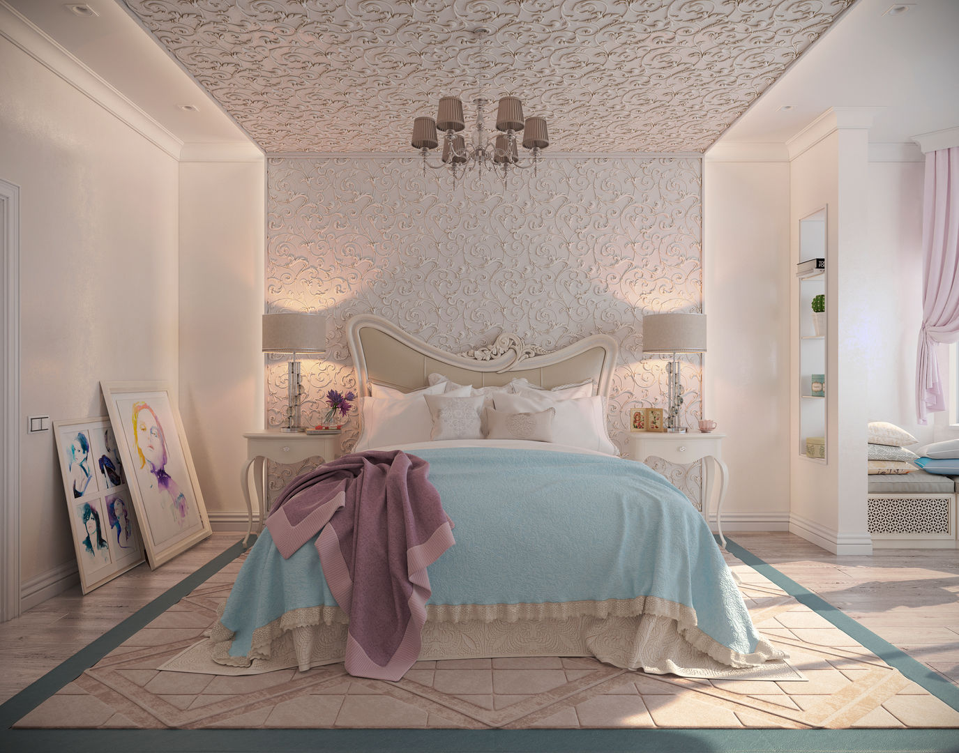 Спальня "Неоклассика" vol.3, Студия дизайна Дарьи Одарюк Студия дизайна Дарьи Одарюк Classic style bedroom