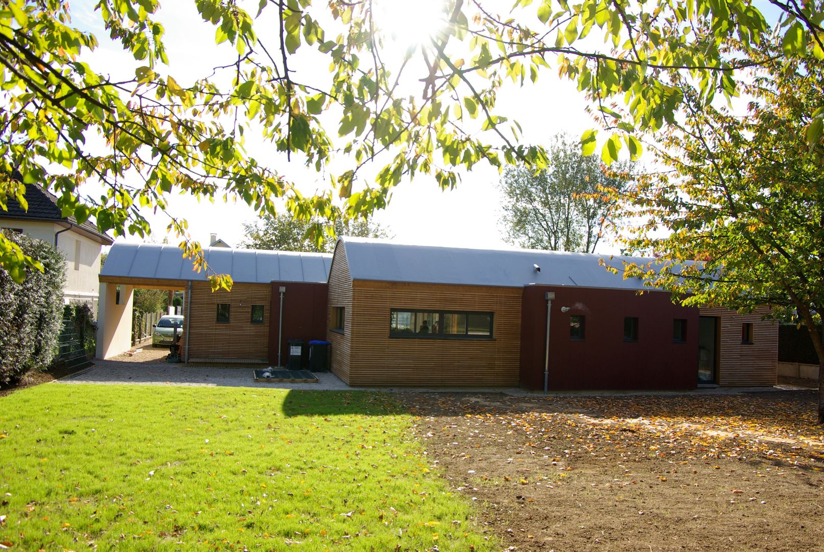 Maison bioclimatique de plain pied, Atelier d'Architecture Marc Lafagne, architecte dplg Atelier d'Architecture Marc Lafagne, architecte dplg Modern Evler