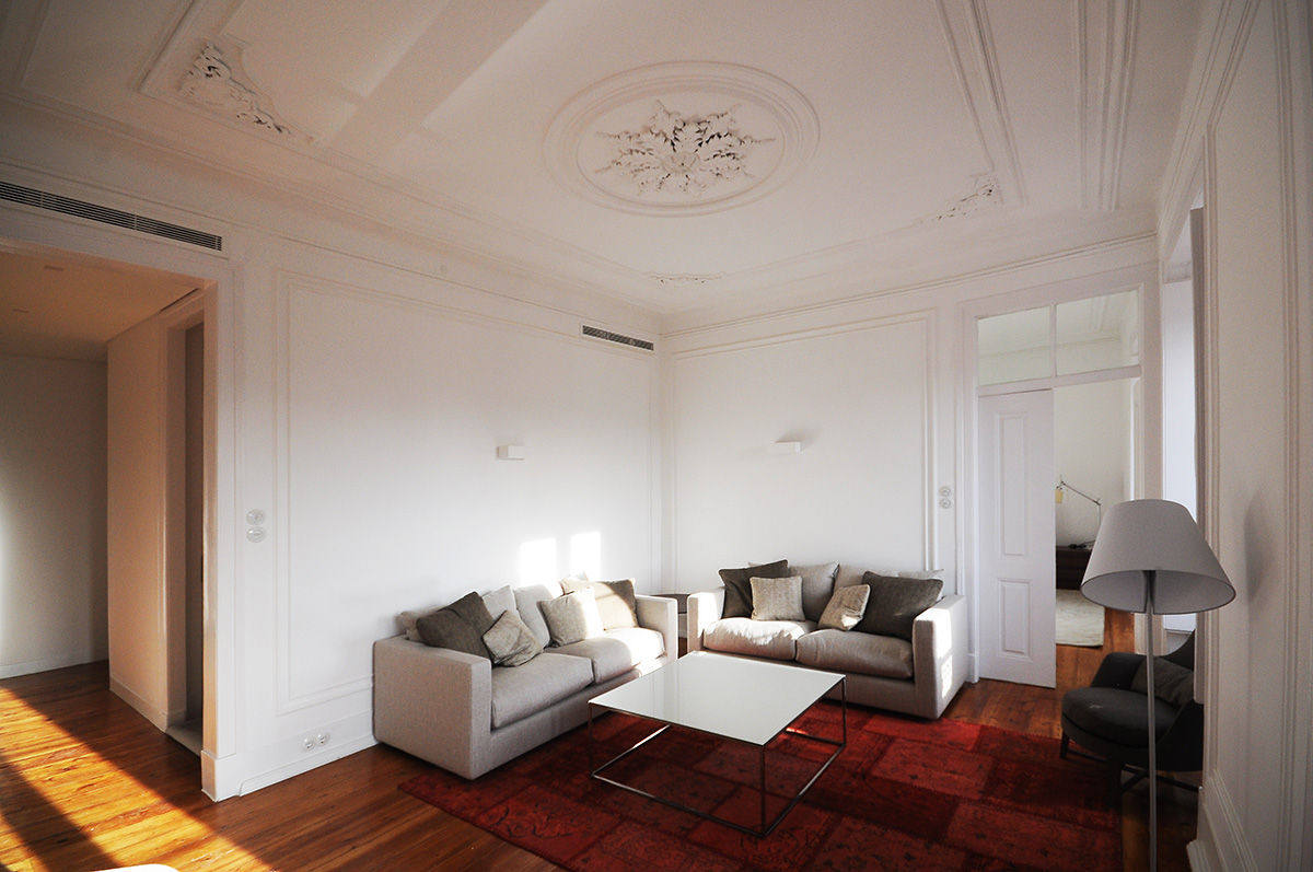 Apartamento Lisboa, colectivo ODD colectivo ODD Гостиные в эклектичном стиле