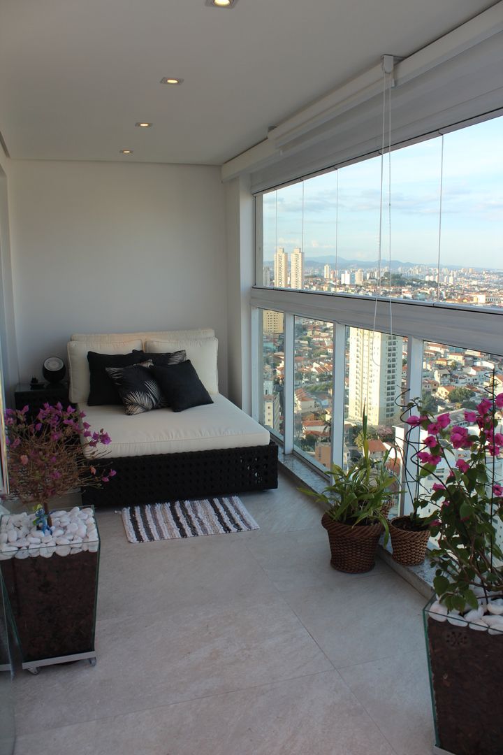 Cobertura 190m² - Casal Sem Filhos, Parm Arquitetura Parm Arquitetura ระเบียง, นอกชาน